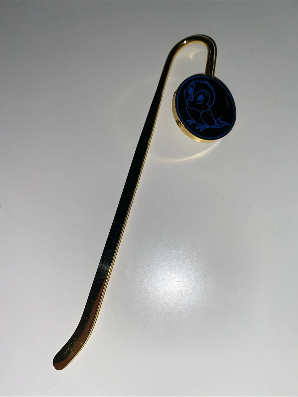 Gold Bookmark with Blue Enamel Accent - Women Accessories